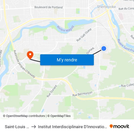 Saint-Louis / Darche to Institut Interdisciplinaire D'Innovation Technologique (3it) map