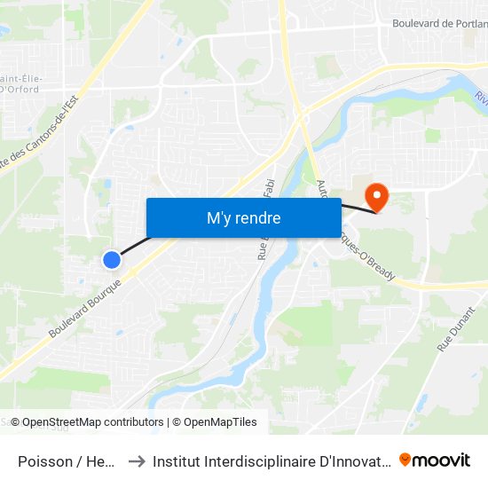 Poisson / Henri-Labonne to Institut Interdisciplinaire D'Innovation Technologique (3it) map