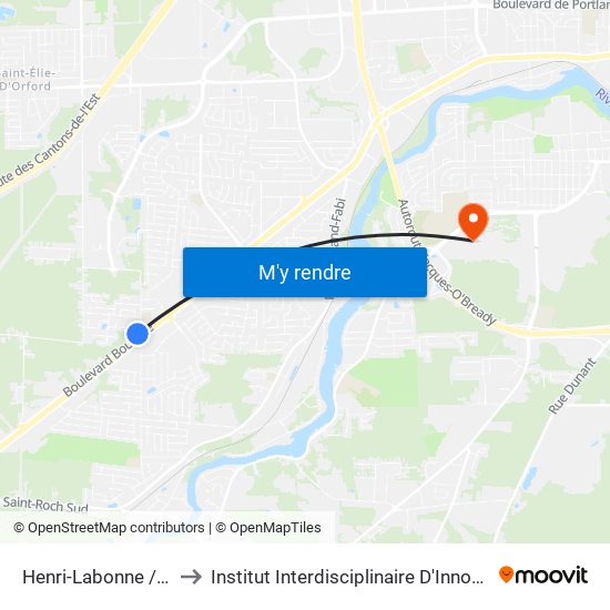 Henri-Labonne / Boul. Bourque to Institut Interdisciplinaire D'Innovation Technologique (3it) map