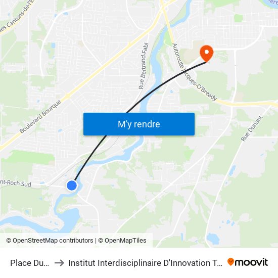 Place Dussault to Institut Interdisciplinaire D'Innovation Technologique (3it) map
