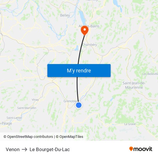 Venon to Le Bourget-Du-Lac map