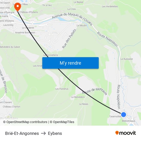 Brié-Et-Angonnes to Eybens map