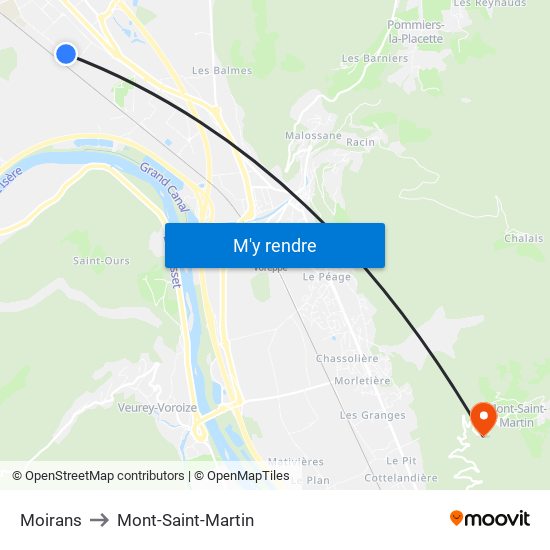 Moirans to Mont-Saint-Martin map