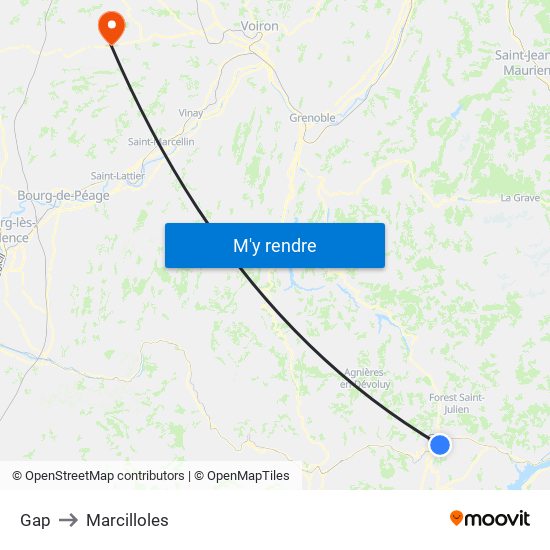 Gap to Marcilloles map