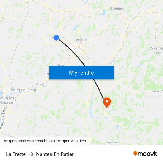 La Frette to Nantes-En-Ratier map