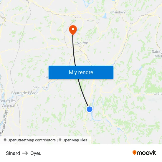 Sinard to Oyeu map
