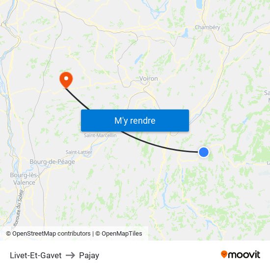 Livet-Et-Gavet to Pajay map