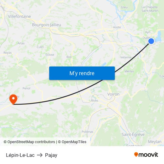 Lépin-Le-Lac to Pajay map