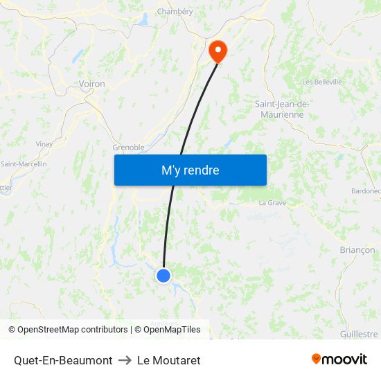 Quet-En-Beaumont to Le Moutaret map