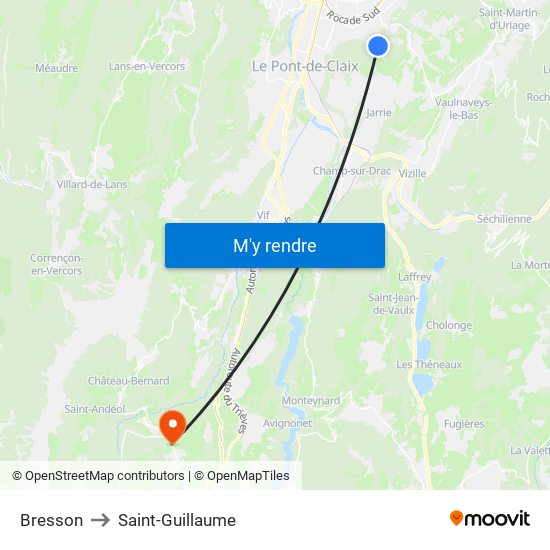 Bresson to Saint-Guillaume map