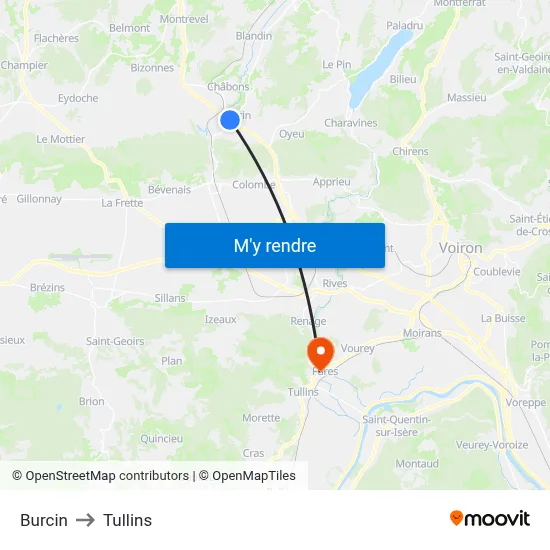 Burcin to Tullins map