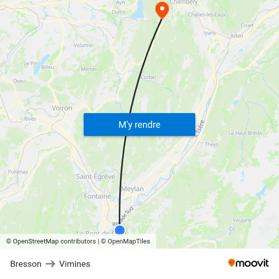 Bresson to Vimines map