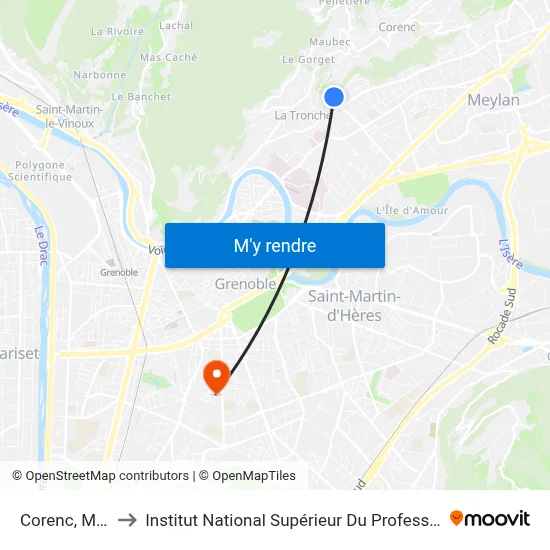 Corenc, Mairie-Condamine à Institut National Supérieur Du Professorat ...