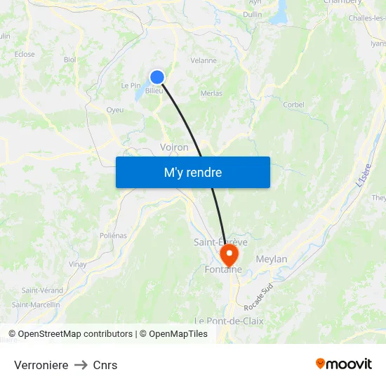 Verroniere to Cnrs map