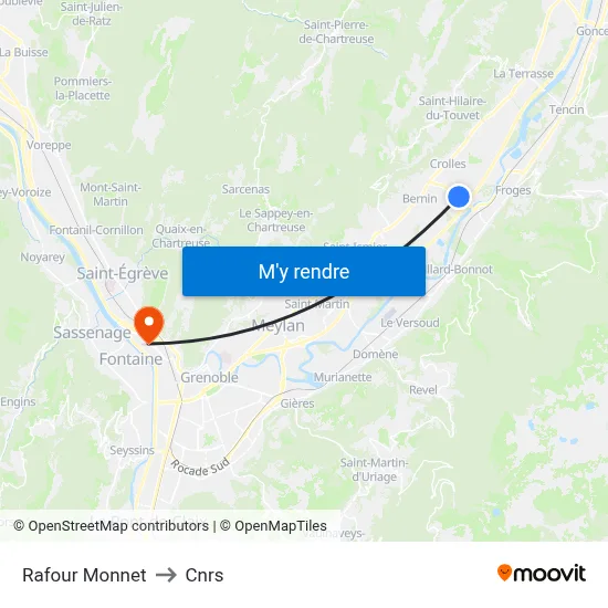 Rafour Monnet to Cnrs map