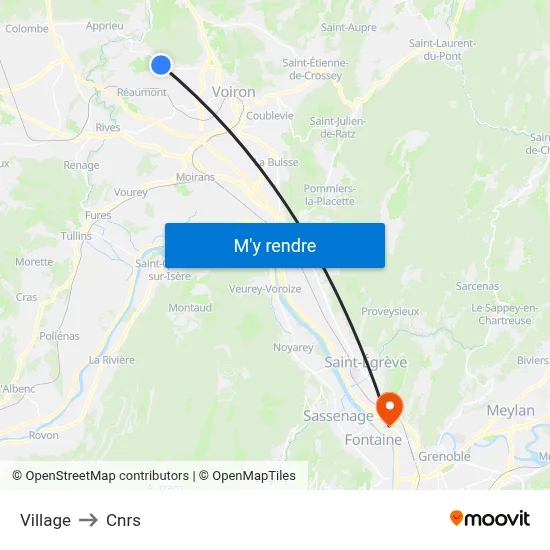 Village to Cnrs map