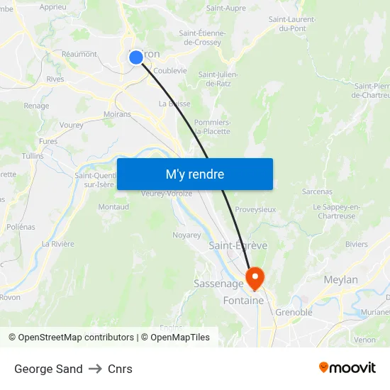 George Sand to Cnrs map