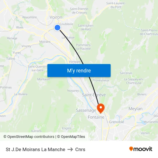 St J.De Moirans La Manche to Cnrs map