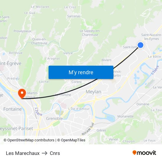 Les Marechaux to Cnrs map