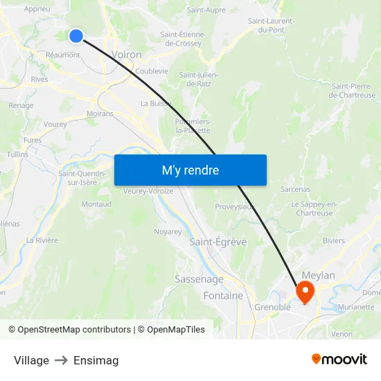 Village to Ensimag map