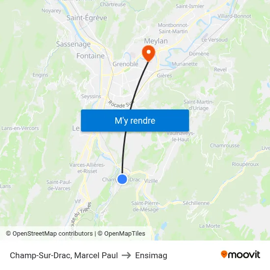 Champ-Sur-Drac, Marcel Paul to Ensimag map