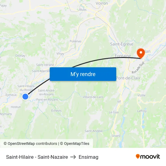 Saint-Hilaire - Saint-Nazaire to Ensimag map