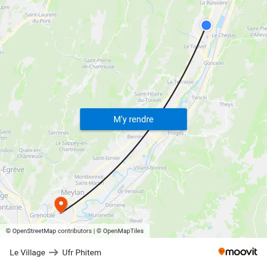 Le Village to Ufr Phitem map