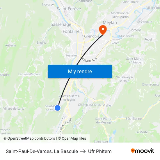 Saint-Paul-De-Varces, La Bascule to Ufr Phitem map