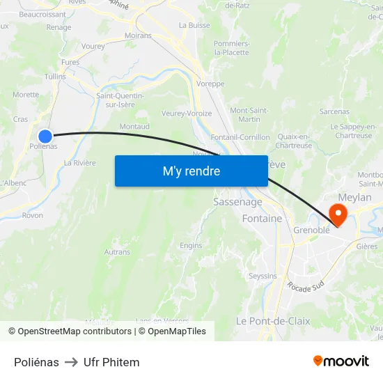 Poliénas to Ufr Phitem map
