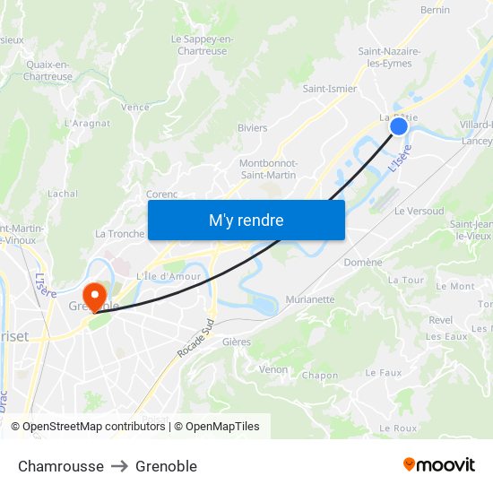 Chamrousse to Chamrousse map