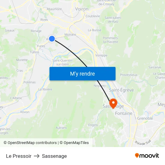 Le Pressoir to Sassenage map