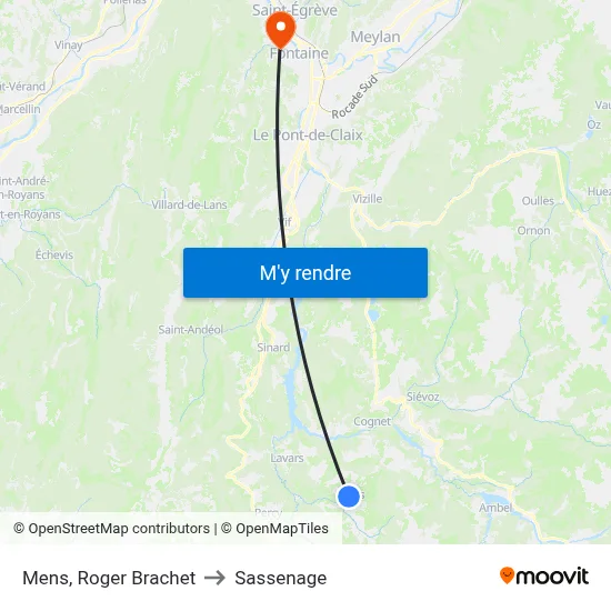 Mens, Roger Brachet to Sassenage map