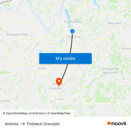 Antions to Polytech Grenoble map