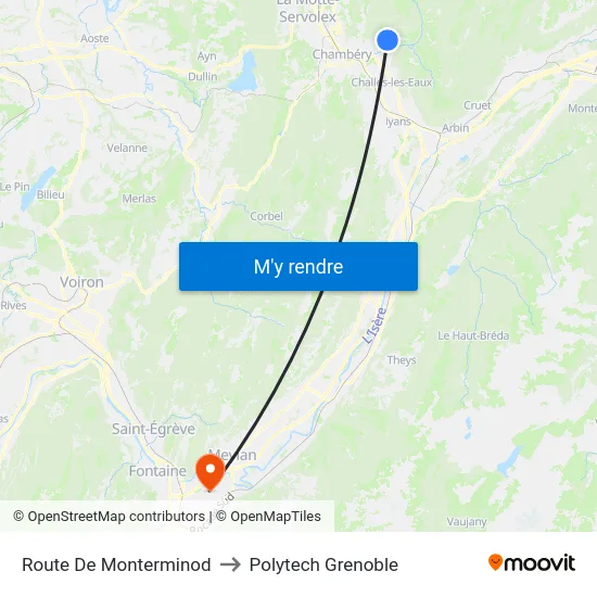 Route De Monterminod to Polytech Grenoble map