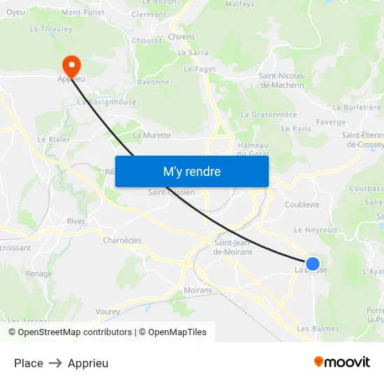 Place to Apprieu map