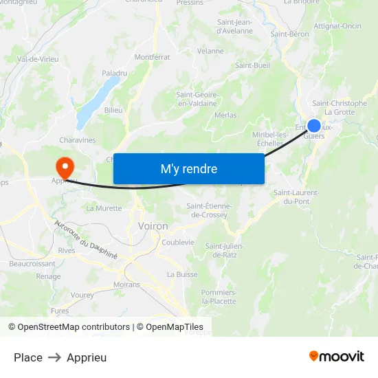 Place to Apprieu map