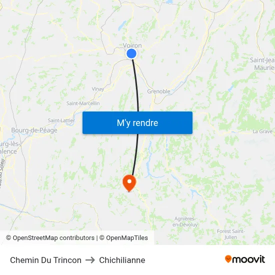Chemin Du Trincon to Chichilianne map