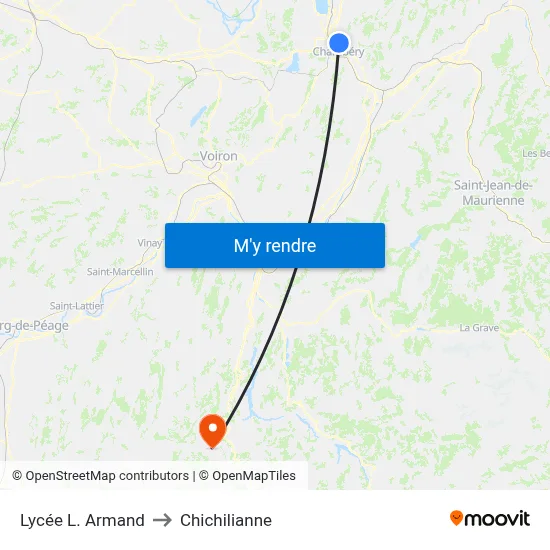 Lycée L. Armand to Chichilianne map