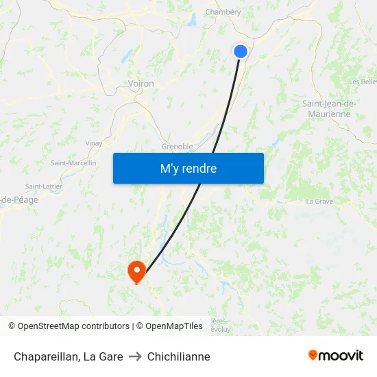 Chapareillan, La Gare to Chichilianne map