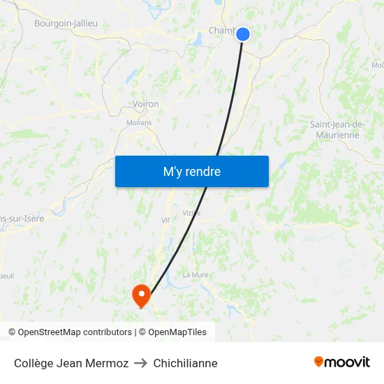 Collège Jean Mermoz to Chichilianne map