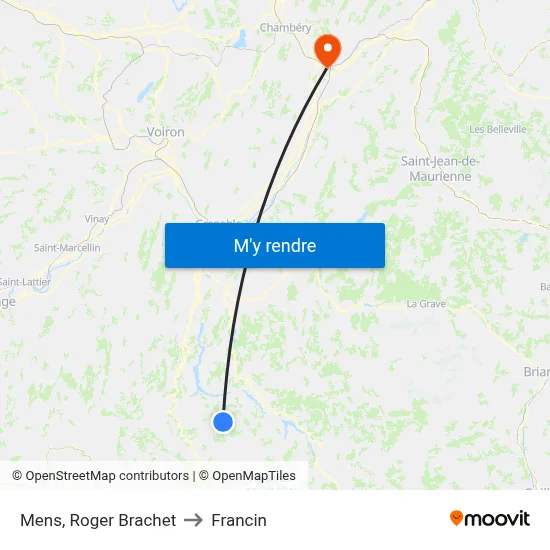 Mens, Roger Brachet to Francin map
