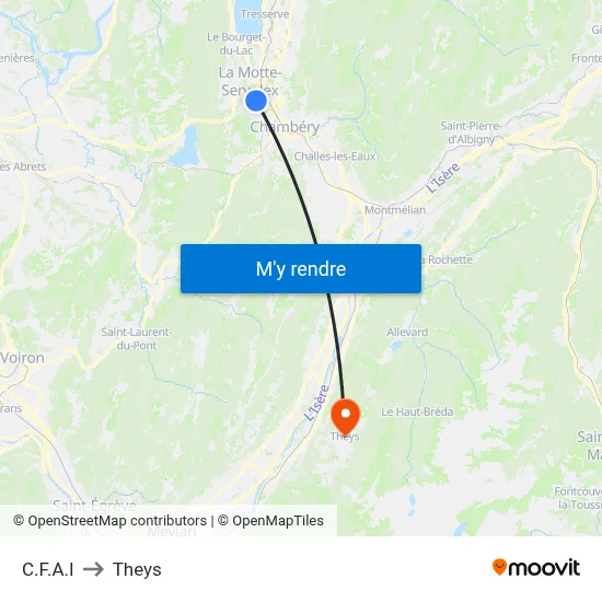 C.F.A.I to Theys map