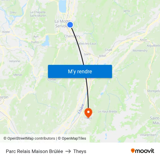 Parc Relais Maison Brûlée to Theys map