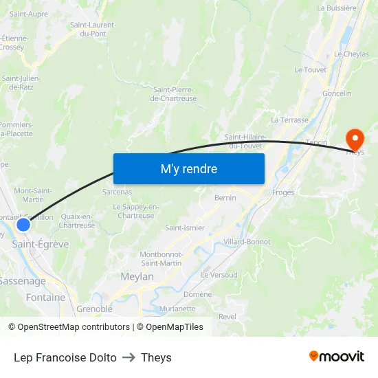 Lep Francoise Dolto to Theys map