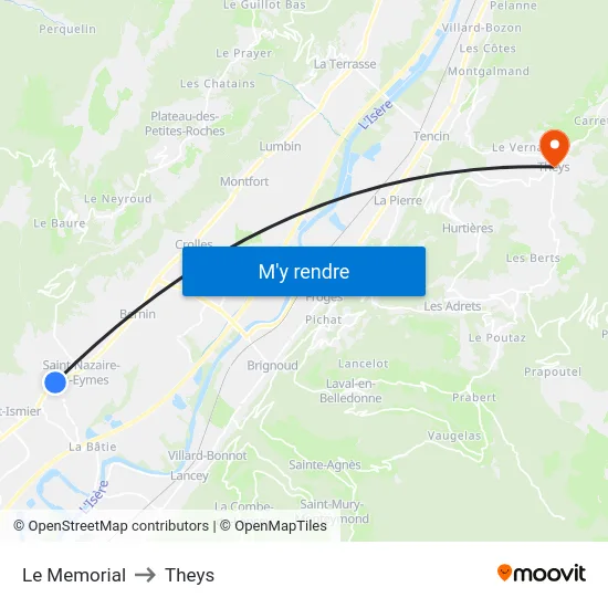 Le Memorial to Theys map