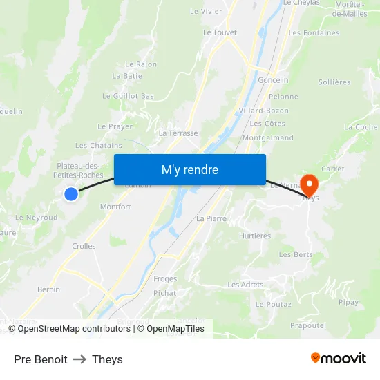 Pre Benoit to Theys map