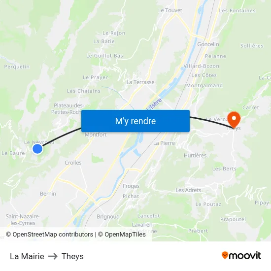 La Mairie to Theys map