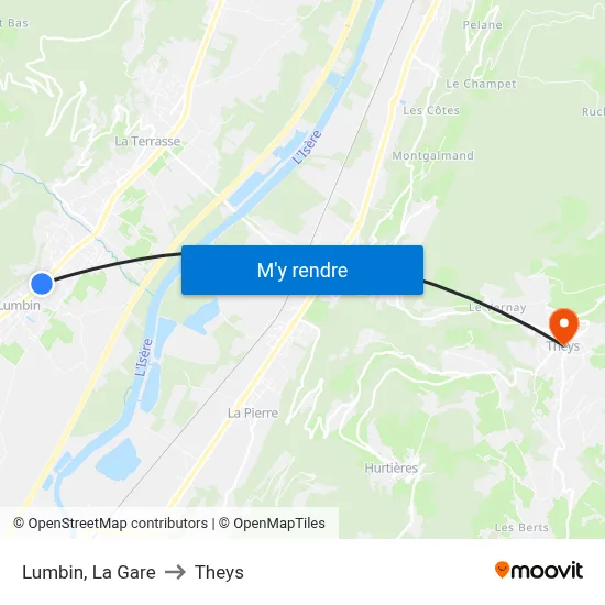 Lumbin, La Gare to Theys map