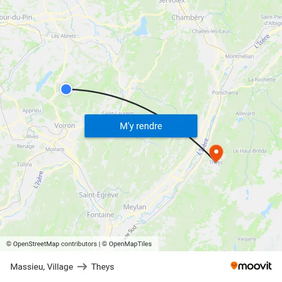 Massieu, Village to Theys map