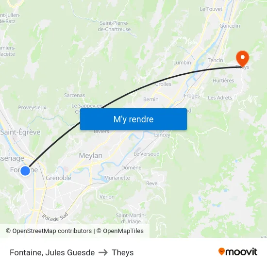 Fontaine, Jules Guesde to Theys map